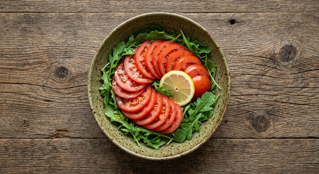 Roka-domates salatası