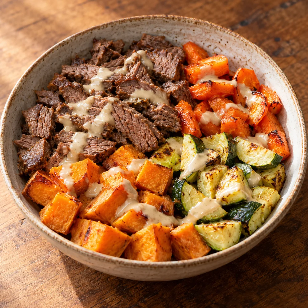 Dana & Fırın Sebze Tahini Soslu Bowl