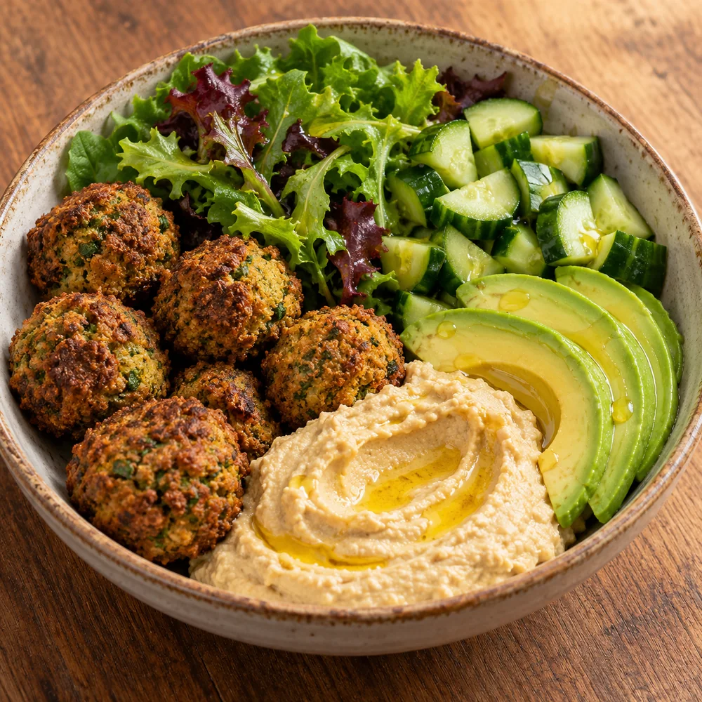 Falafel & Humus Avokadolu Bowl