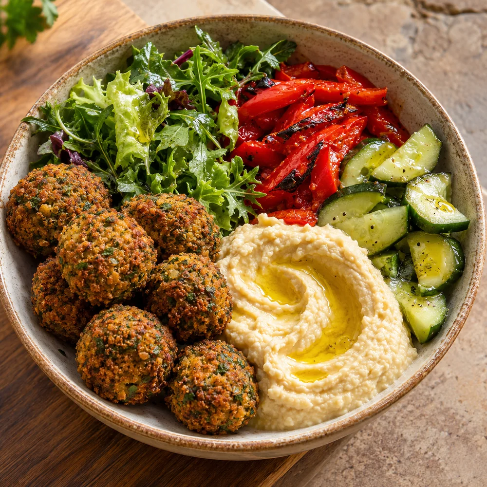 Falafel & Humus Köz Biberli Bowl