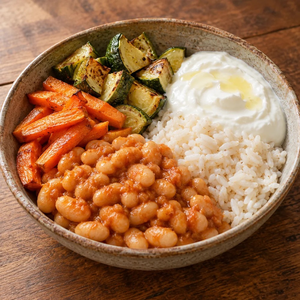 Fasulye & Pirinç Yoğurtlu Bowl