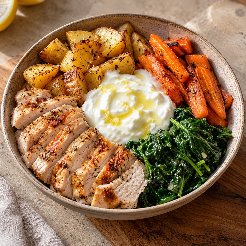 Hindi & Fırın Patates Yoğurtlu Bowl