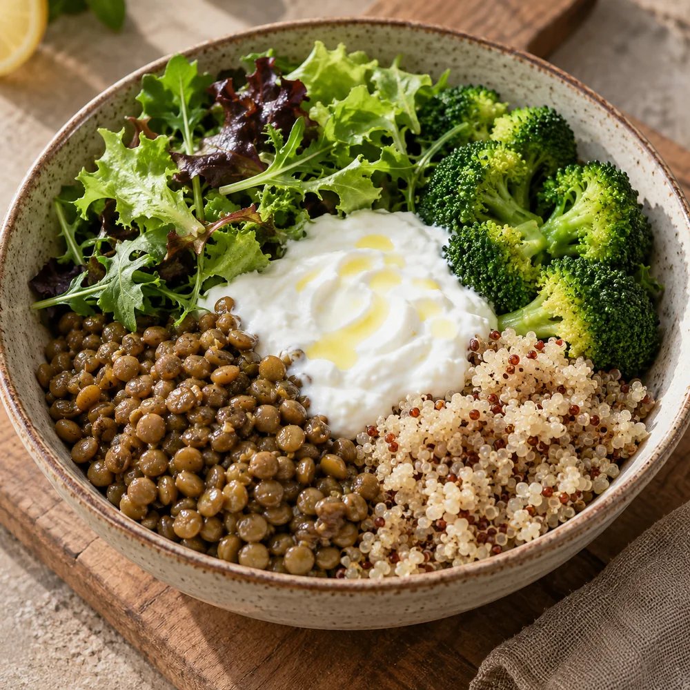 Mercimek & Kinoa Yoğurtlu Bowl