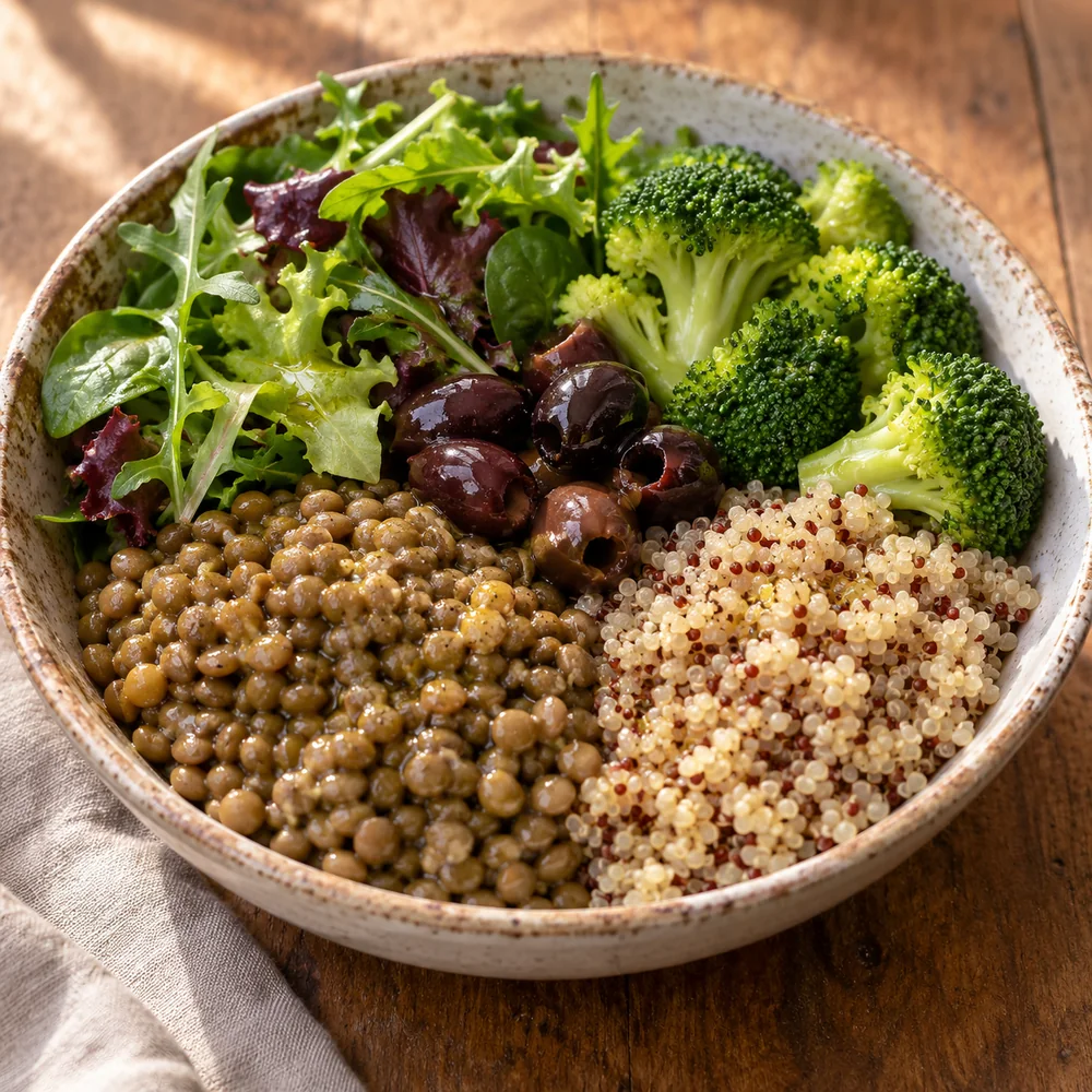 Mercimek & Kinoa Zeytinli Bowl