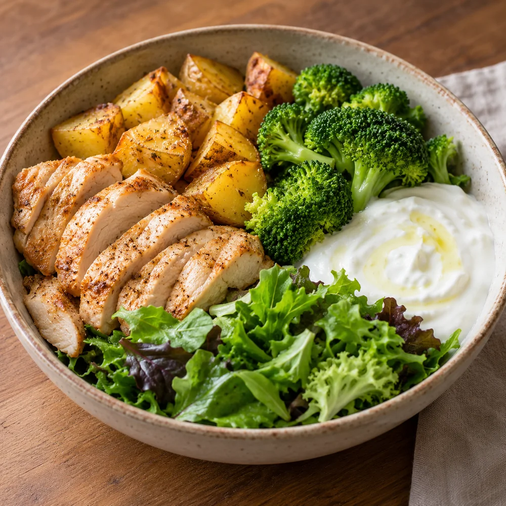 Tavuk & Brokoli Yoğurtlu Bowl