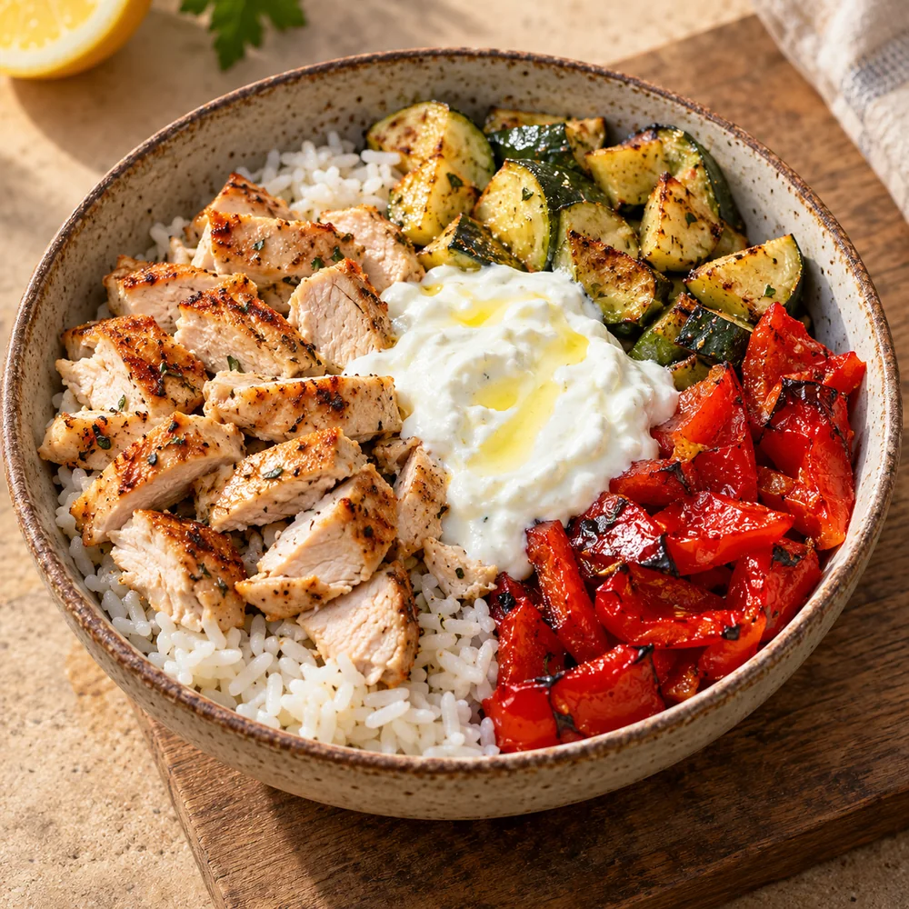 Tavuk & Sebze Yoğurtlu Bowl