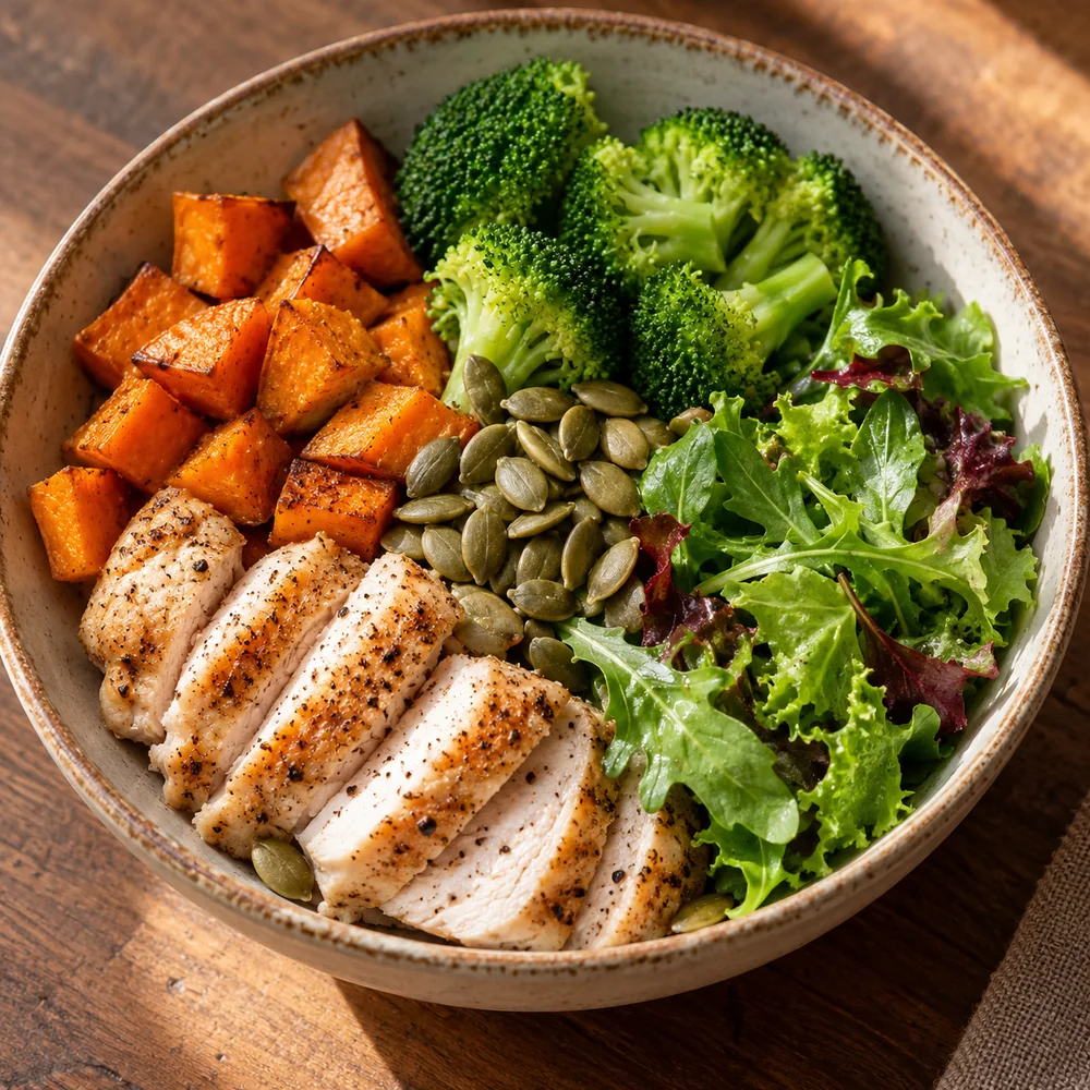 Tavuk & Tatlı Patates Kabak Çekirdekli Bowl