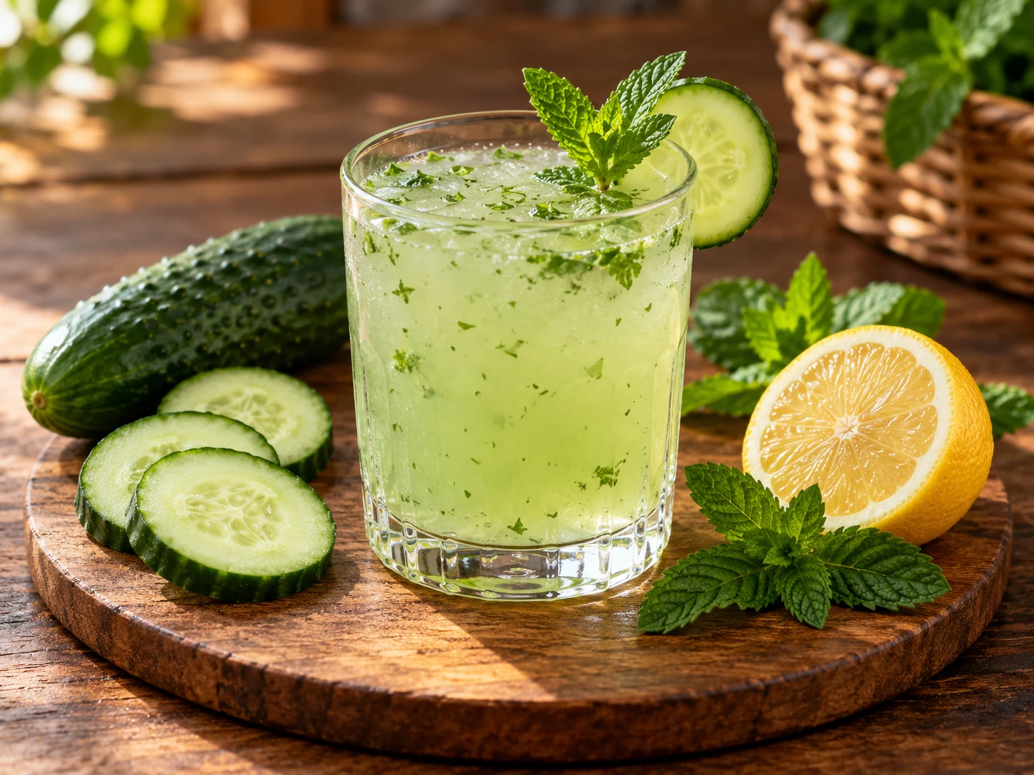 Salatalık-limon-nane detoks suyu