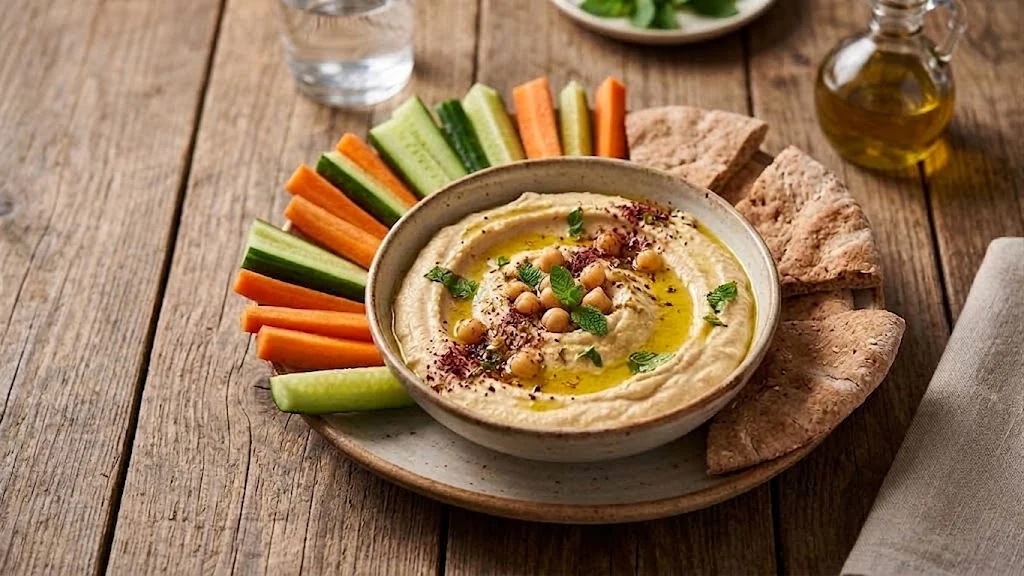 Havuç-salatalık ve humus