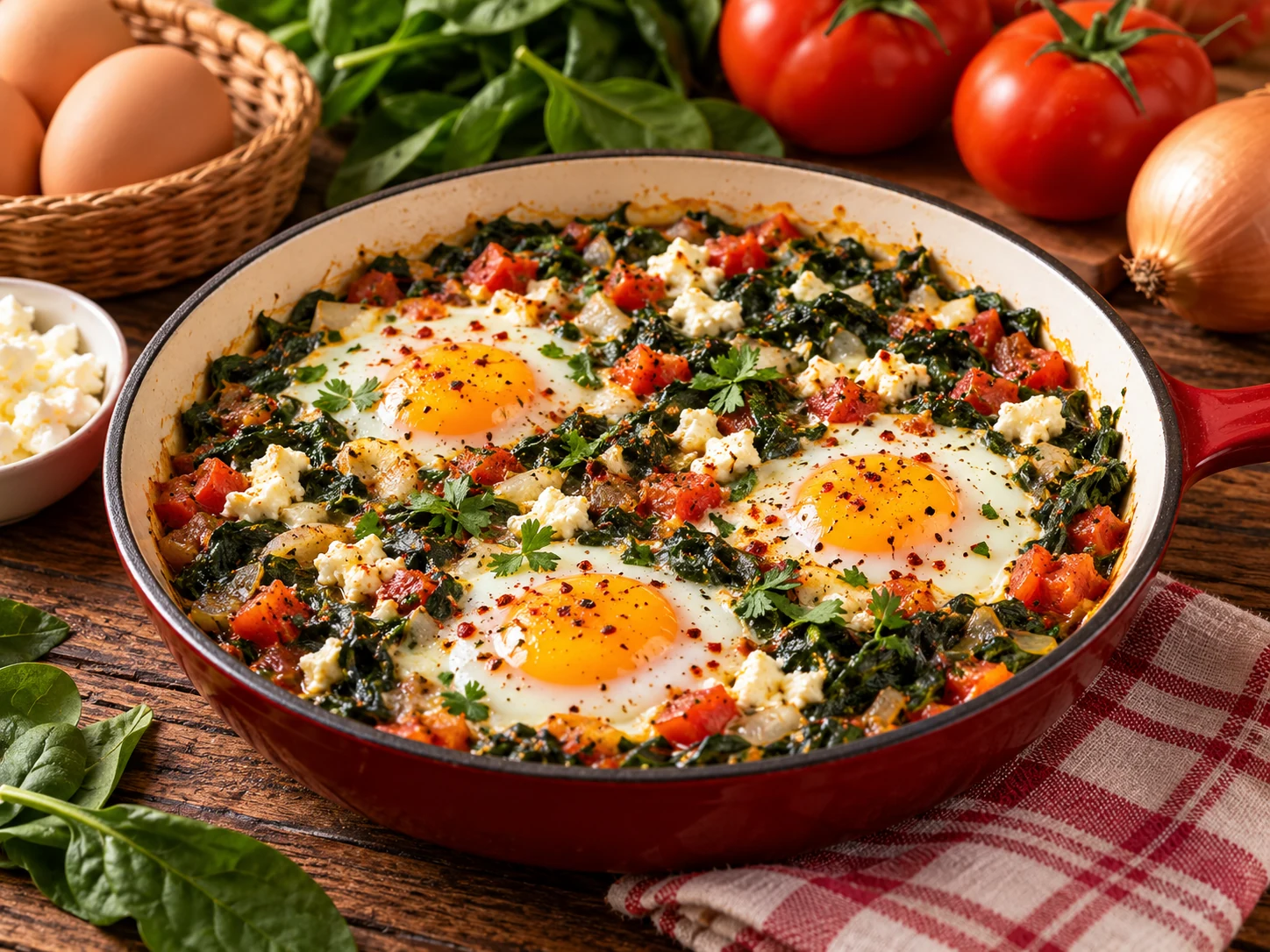 Ispanaklı yumurtalı kahvaltı kutusu
