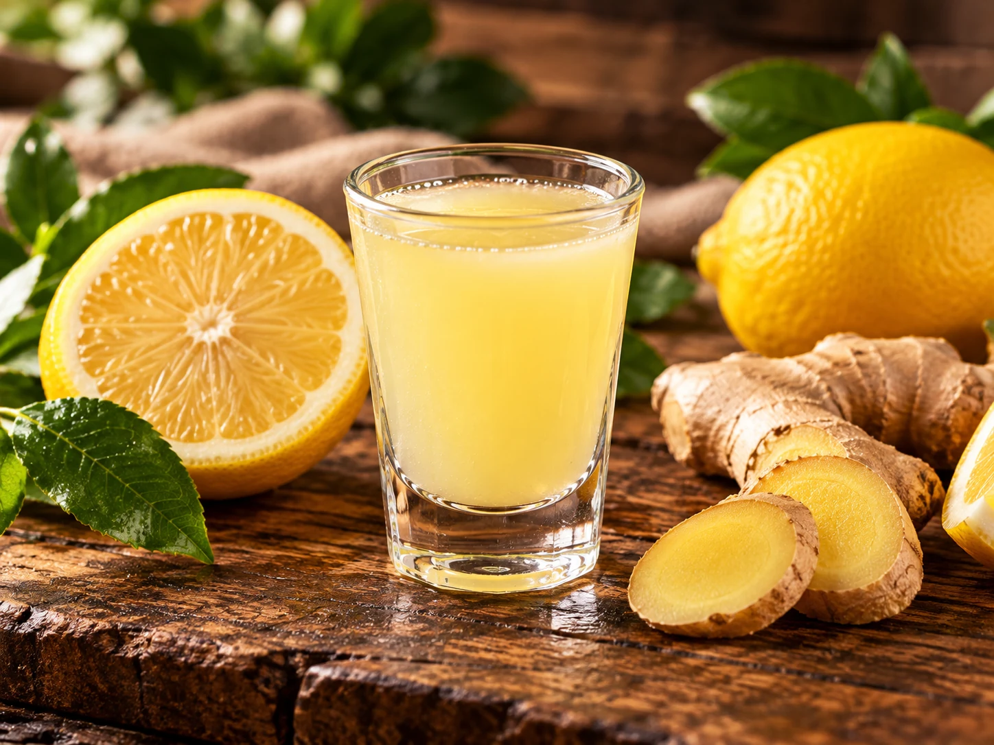 Limon-zencefil detoks suyu