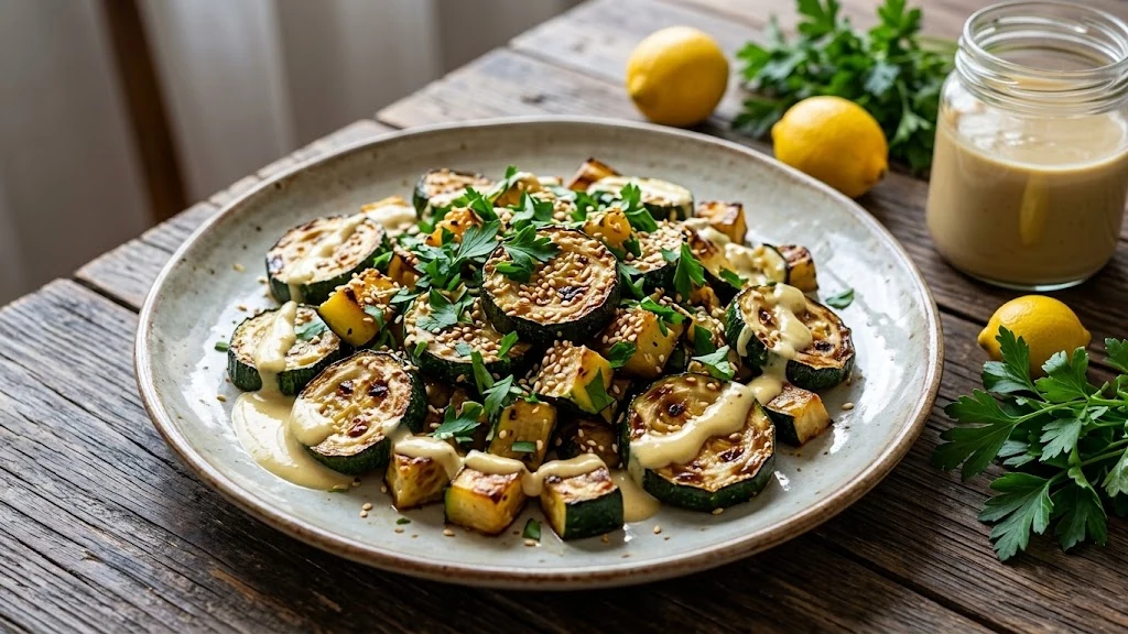 Tahinli fırın kabak salatası