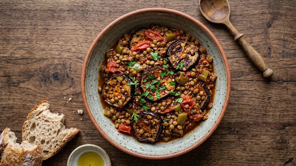 Vegan patlıcan musakka