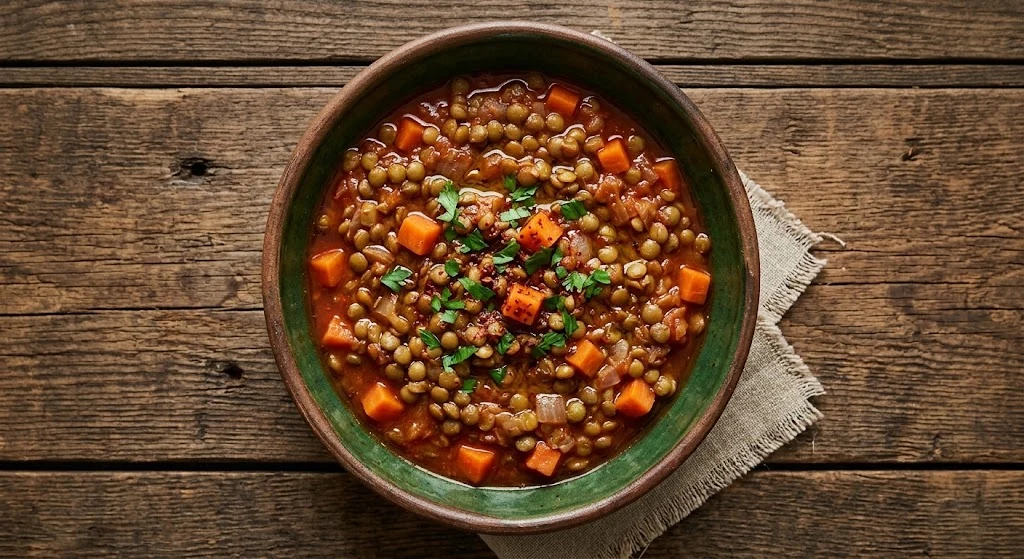 Yeşil mercimek yemeği