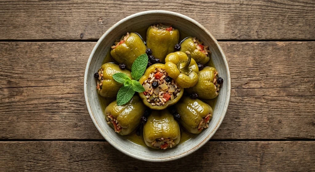 Zeytinyağlı biber dolması